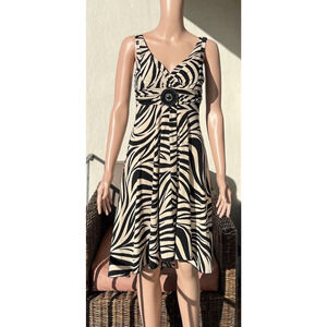 Enfocus Studio Spring Summer Dress Y2K Animal Print Size 4